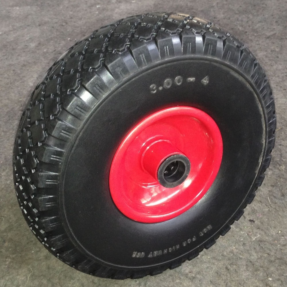 10 inch PU Foam Wheel 3.00-4 Flat Free PU Foam Solid Tire 260x85mm Hand Trolley Wheel and Tyre