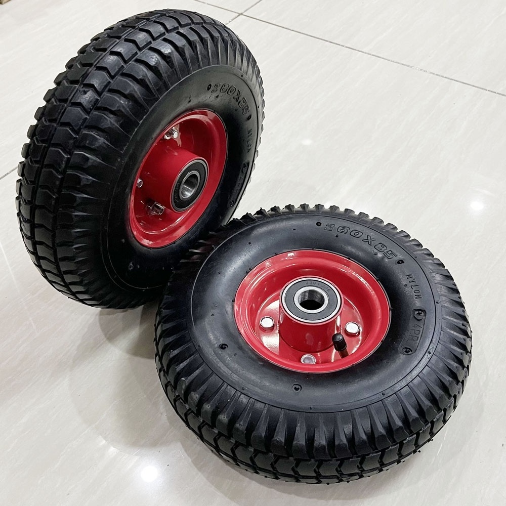 3.00-4 Pneumatic Rubber Wheel 260x85 Hand truck Tire 10 inch small rubber wheel for wagon carts