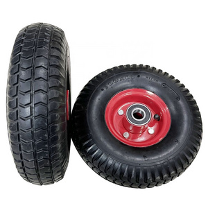 3.00-4 Pneumatic Rubber Wheel 260x85 Hand truck Tire 10 inch small rubber wheel for wagon carts