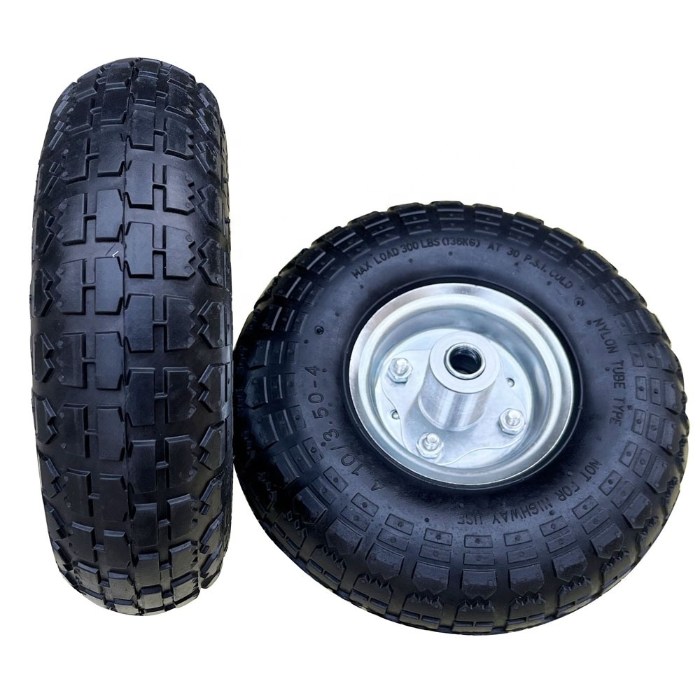 4.10/3.50- Pneumatic Air Filled Heavy-Duty Rubber Wheels and Tires 10