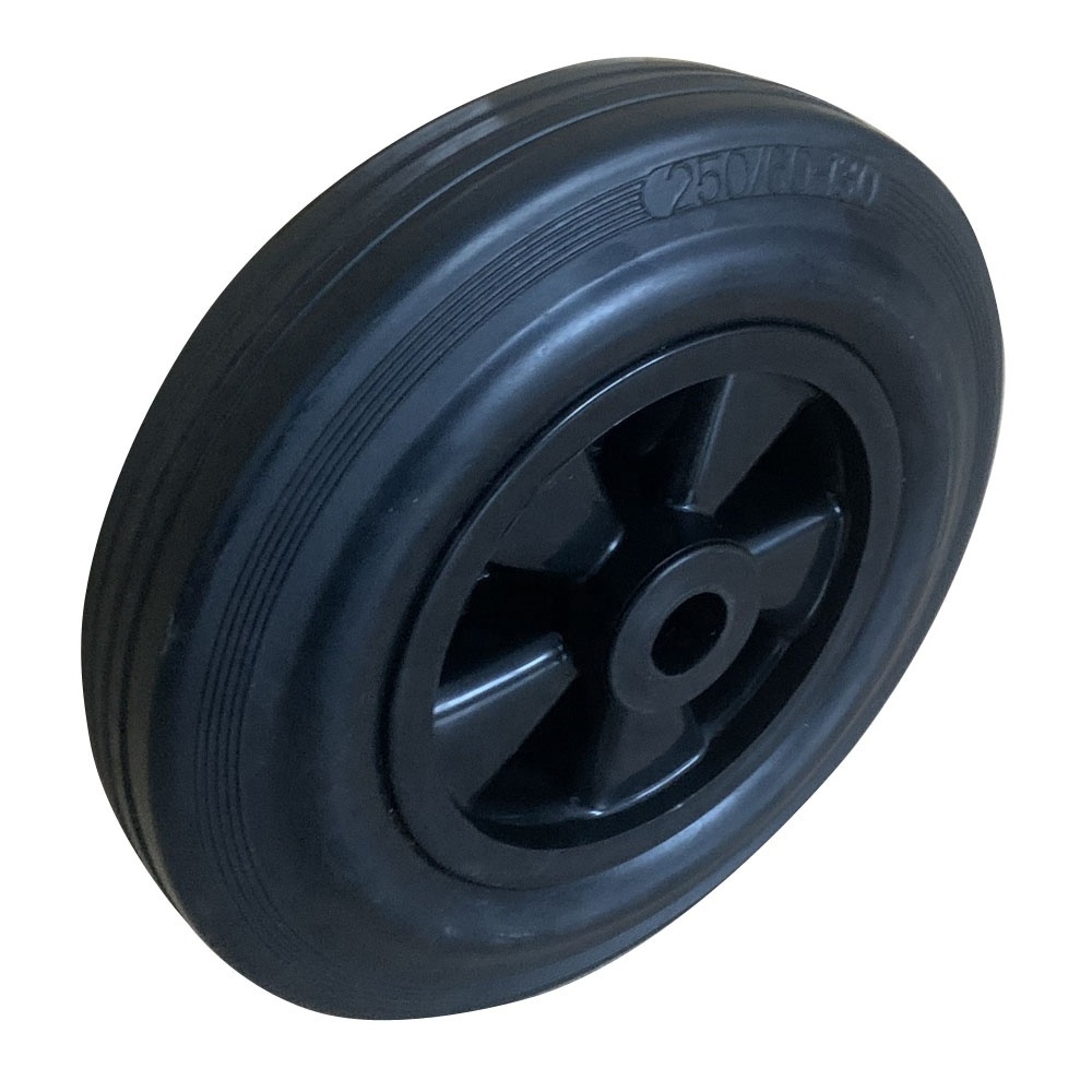 250x60mm solid rubber tire for garbage can dustbin 10 inch waste bin wheel 10'' trash can and wheelie bin tyre