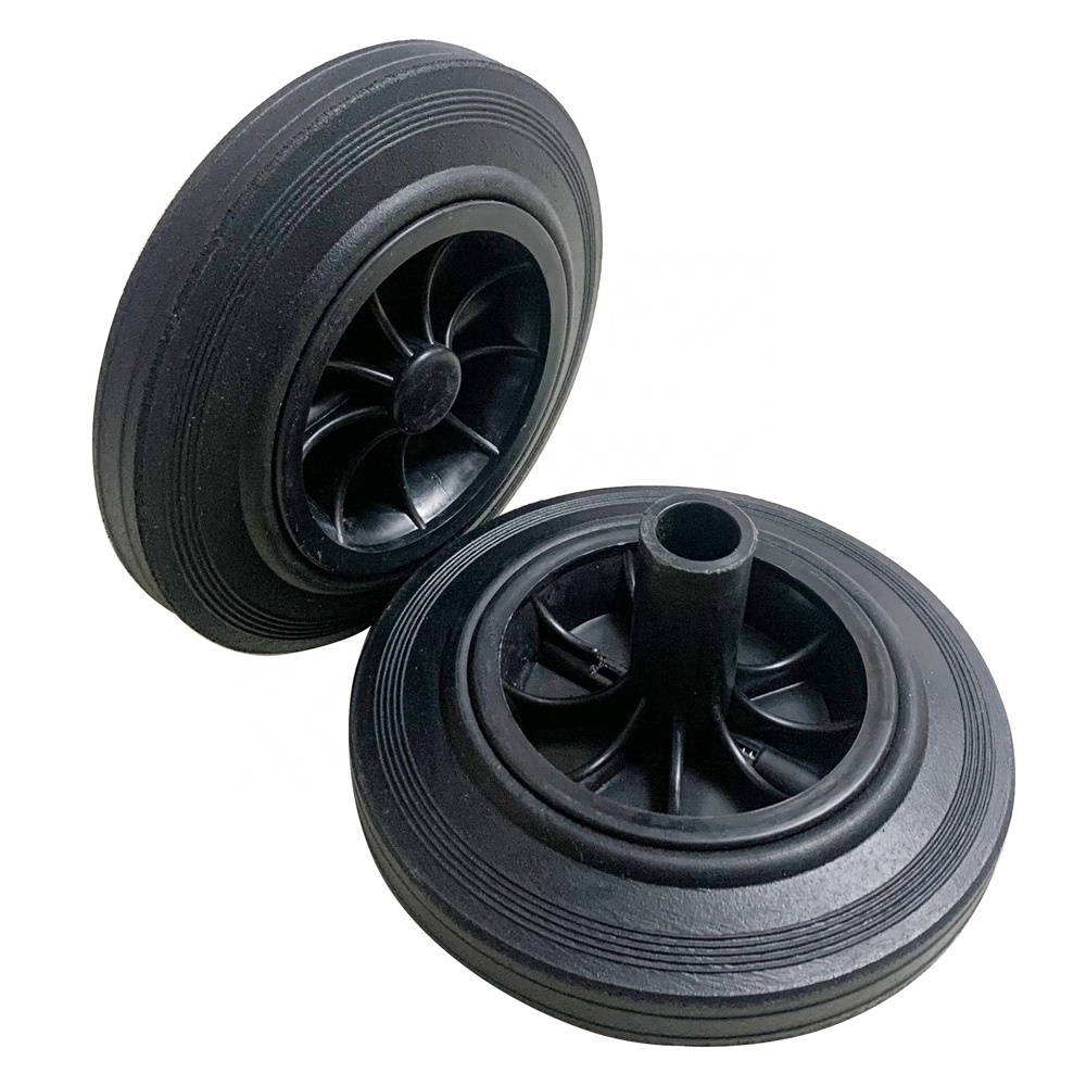 China factory 8 inch Solid Rubber transh can Wheel 200x50mm garbage bin wheel