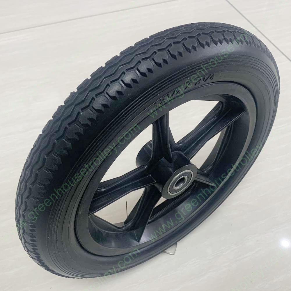 12 X 2 1/4 INCH flat free PU Tires  Wheel Of The Wheelchair Plastic Solid Airless Tire Front Wheel For Electric Wheelchair Tire