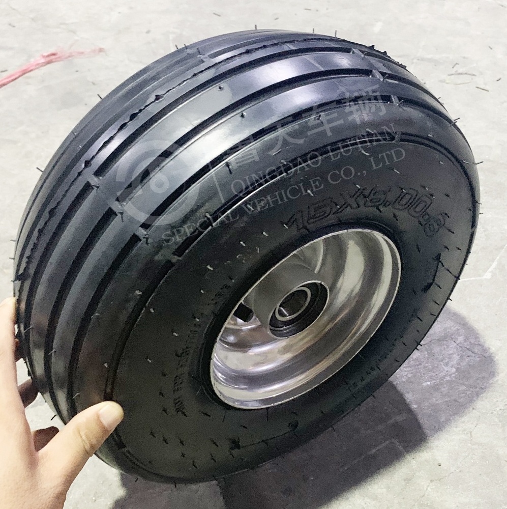 15''x6.00-6 lawm mover wheel 15 inch atv tyre 6.00-6 rubber wheel for trailer