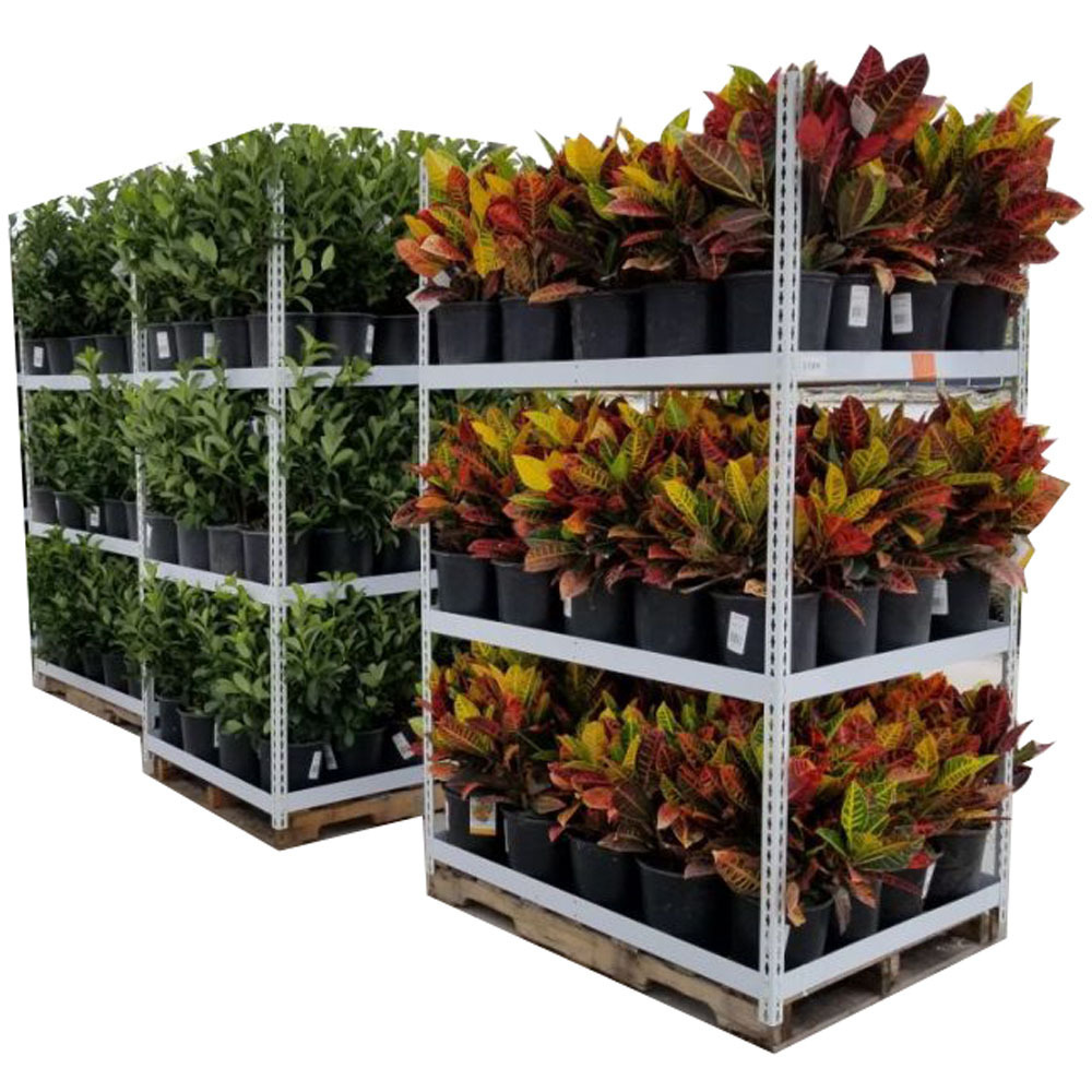 Multi Level Plant Nursery Metal Shelves Rack Flower Transport Rack Floral Racks for Garden Nursery and Greenhouse usd