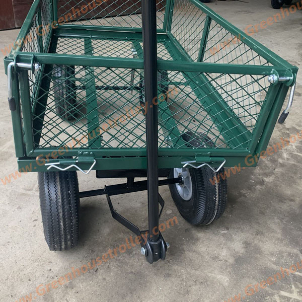 350KG Loading 4 Wheels Steel Garden Tools Wagon Trolley Cart