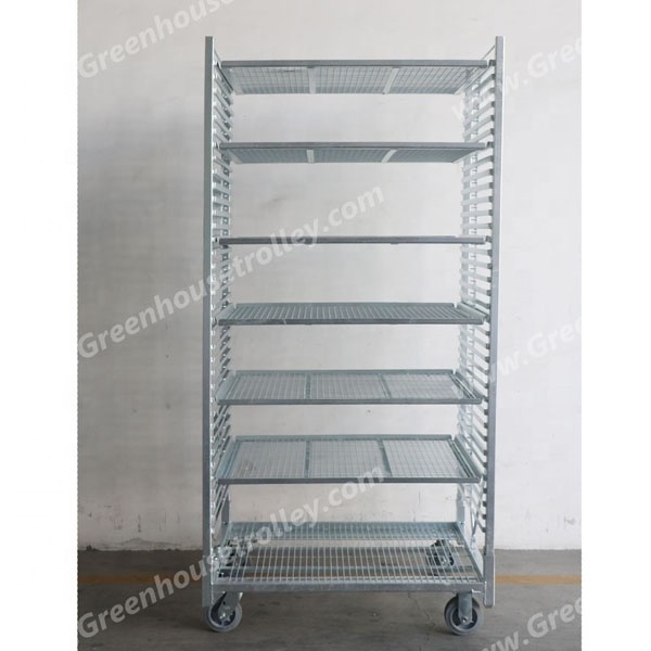 Greenhouse trolley Nursery cart Flower rack Tool cart for agricultural use Farm trolley