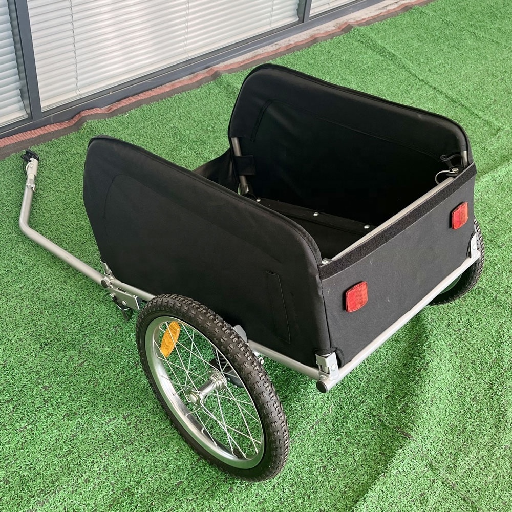 Towable Bike Cargo Wagon for Travel Bike Trailer Utility Cart and Bike Trailer