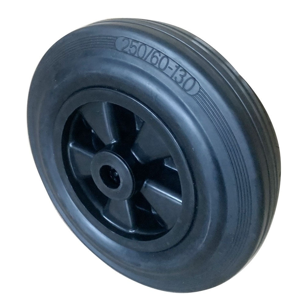 250x60mm solid rubber tire for garbage can dustbin 10 inch waste bin wheel 10'' trash can and wheelie bin tyre