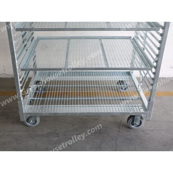 Greenhouse trolley Nursery cart Flower rack Tool cart for agricultural use Farm trolley