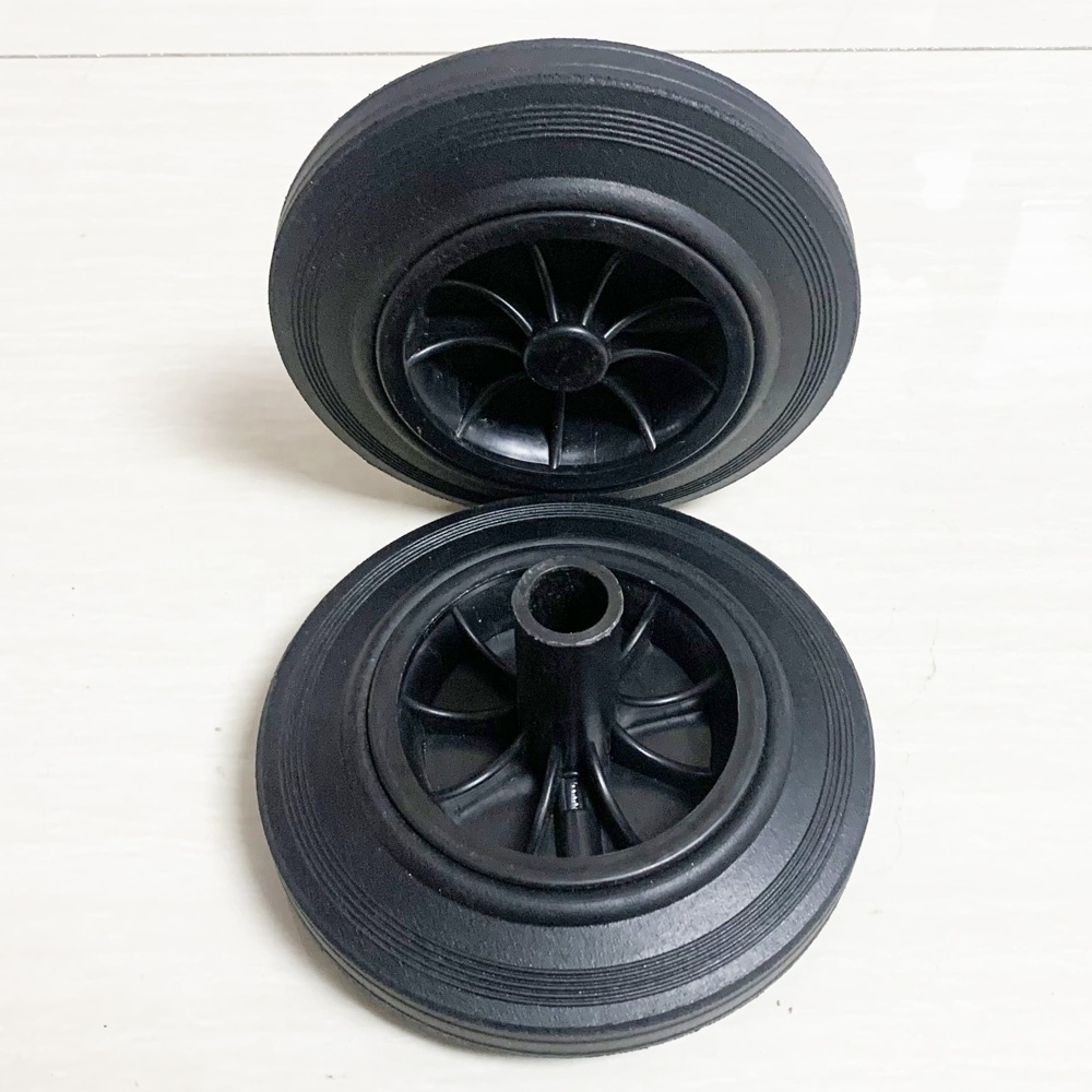 China factory 8 inch Solid Rubber transh can Wheel 200x50mm garbage bin wheel