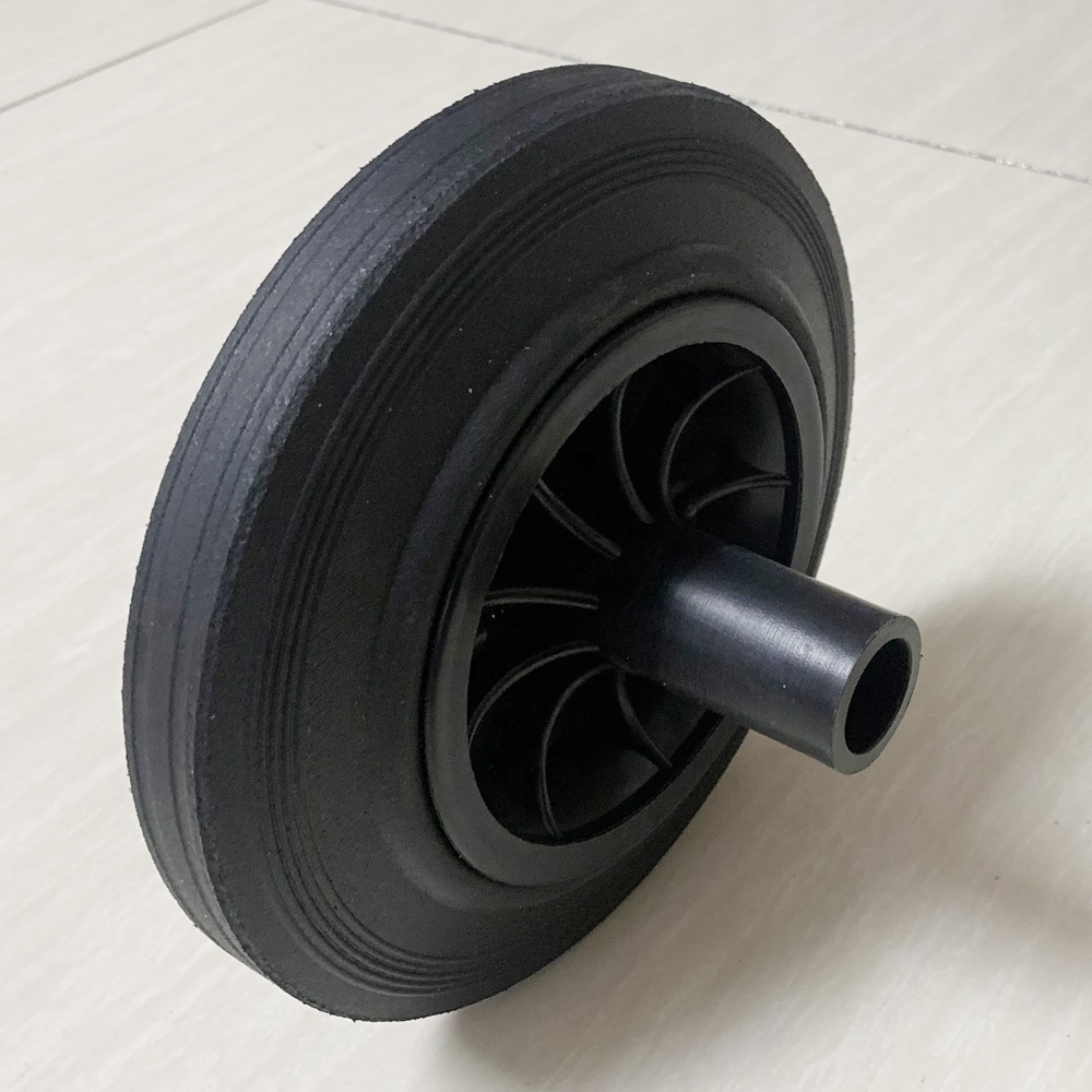 China factory 8 inch Solid Rubber transh can Wheel 200x50mm garbage bin wheel