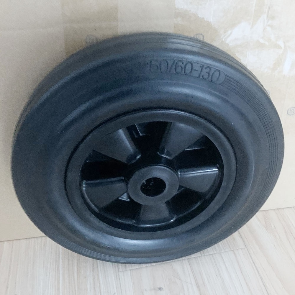 250x60mm solid rubber tire for garbage can dustbin 10 inch waste bin wheel 10'' trash can and wheelie bin tyre