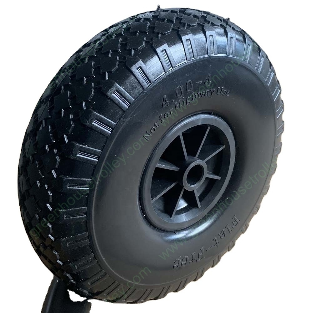 High quality 4.00-4 PU foam wheel 12'' Flat free Tire for hand carts