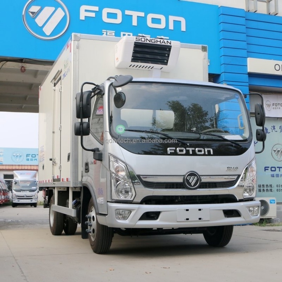 Foton Aumark E 4.2 Meters -18 Degree Frozen Cargo Box 5 Tons Load Refrigerator Trucks