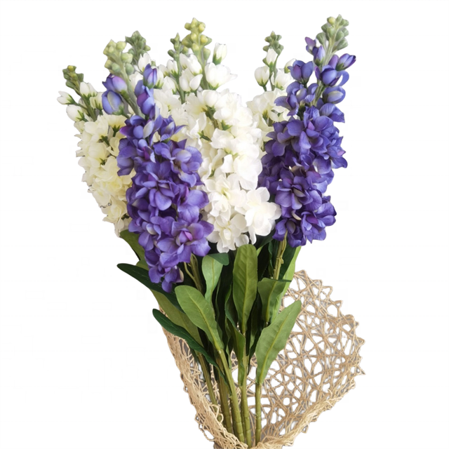 High Quality Single Stem Artificial Silk White Purple Violet Hyacinth Flower For Wedding Party Decoration Home Centerpiece