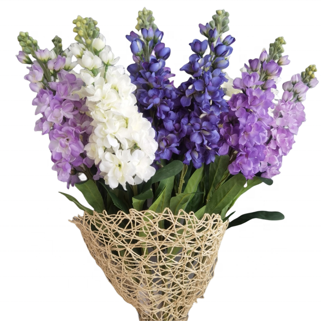 High Quality Single Stem Artificial Silk White Purple Violet Hyacinth Flower For Wedding Party Decoration Home Centerpiece