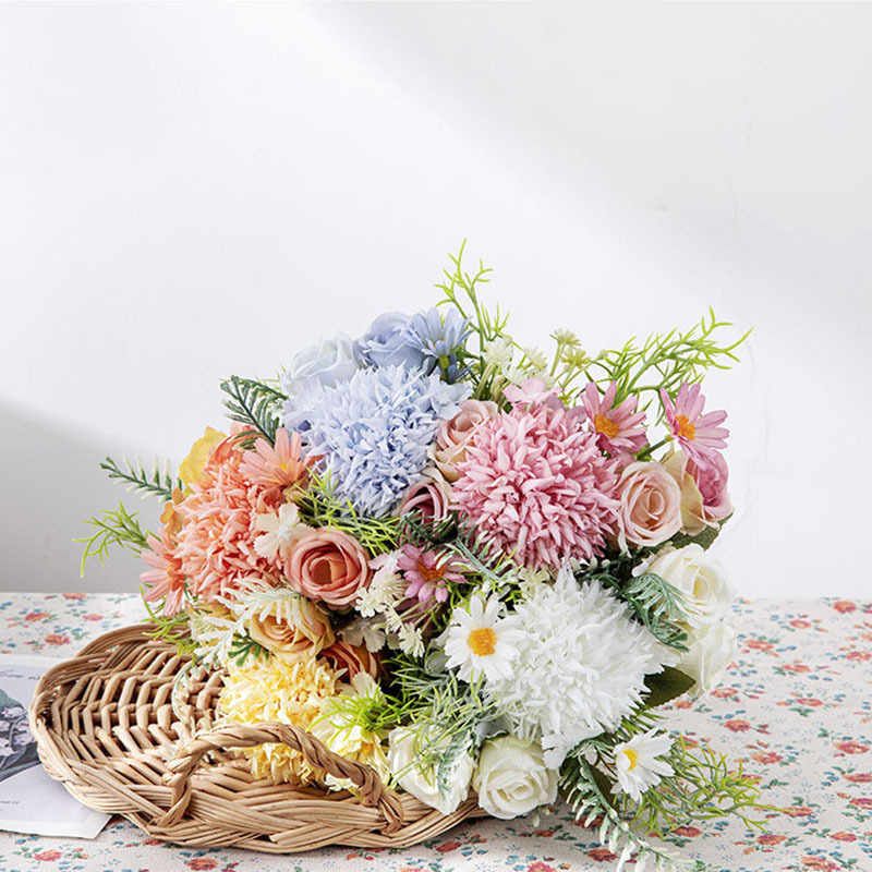 New Design Wedding Centerpiece Floral Home Decoration Silk Cloth Artificial Flower Dandelion