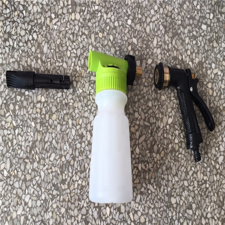 Foam cannon for garden hose, adjustment ratio dial foam gun, car wash soap spray foamer green