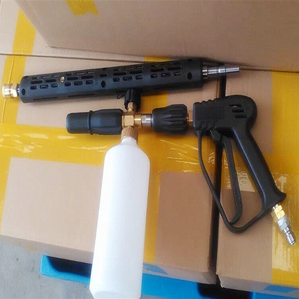 Foam Cannon Gun for Pressure Washer with Double Tip Attachment, Dual Lance Wide Mouth Soap Cannon, 1/4