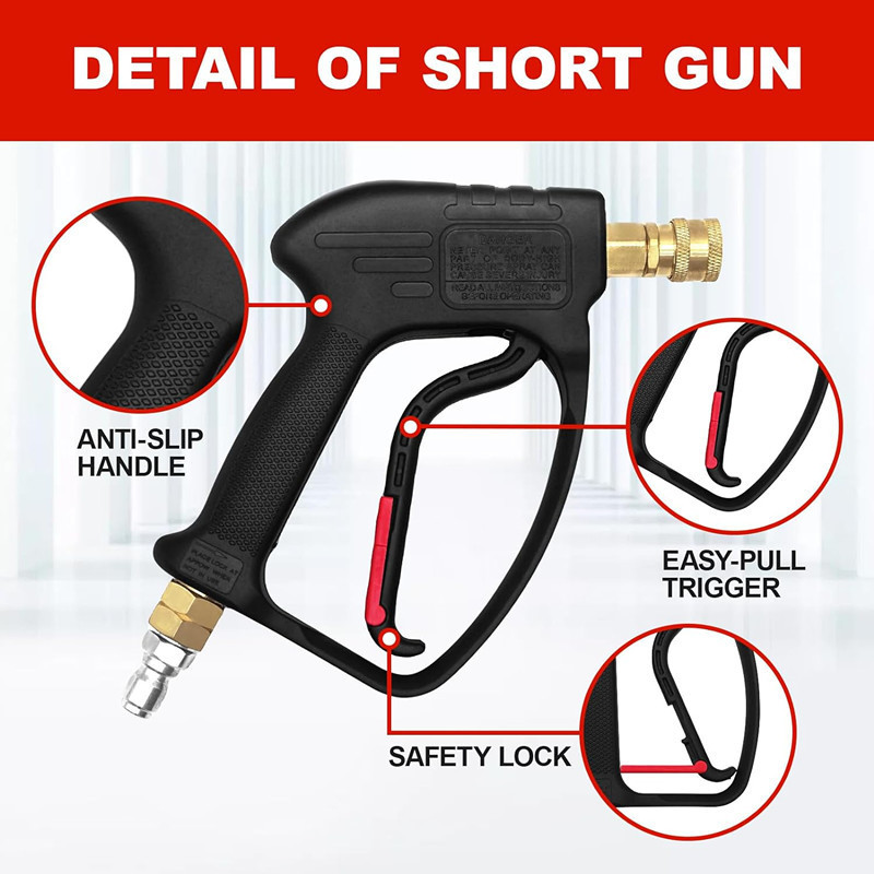 Pressure Washer Gun, Foam Cannon Attachment, For Gas and Electric Pressure Washers, 4000psi