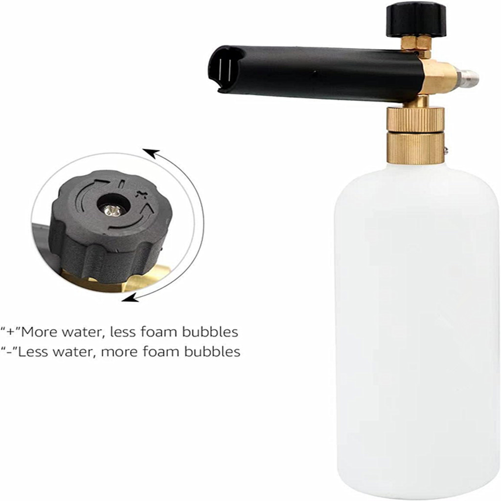 Foam Cannon Gun, Foam Cannon with 1/4 Inch Quick Connector and 5pcs Pressure Washer Nozzle Tip, Jet Wash Gun 4000 PSI