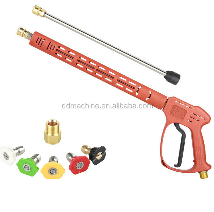 High Pressure Washer Gun Kit 4000 Psi with  Extension Replacement Wand Lance,5 Quick Connect Nozzles