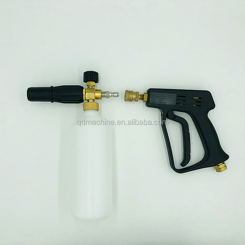 Foam Cannon Gun for Pressure Washer with Double Tip Attachment, Dual Lance Wide Mouth Soap Cannon, 1/4