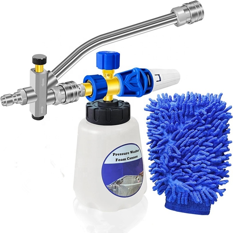 Pressure Washer Foam Cannon with Dual Connector Tool, Pressure Washer Foam Lance Jet Wash Sprayer with 1/4 Inch Quick Connect