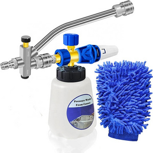 Pressure Washer Foam Cannon with Dual Connector Tool, Pressure Washer Foam Lance Jet Wash Sprayer with 1/4 Inch Quick Connect