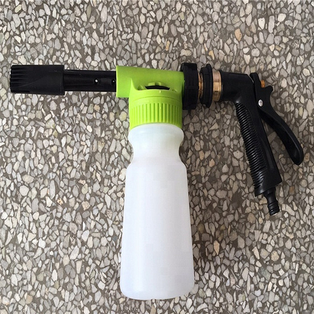 Foam cannon for garden hose, adjustment ratio dial foam gun, car wash soap spray foamer green