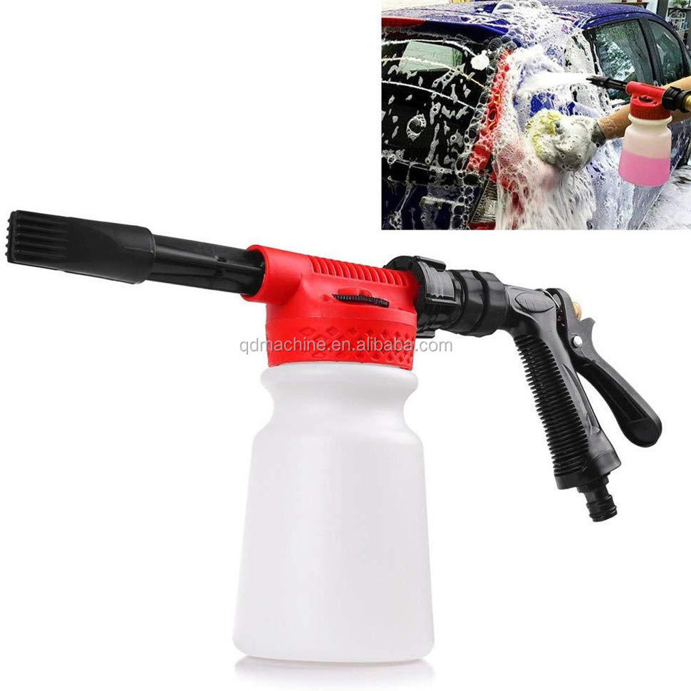 Car Wash Foam Gun Sprayer with Microfiber Wash Mit, Adjustable Water Pressure and Soap Ratio Dial, Attaches to Any Garden Hose