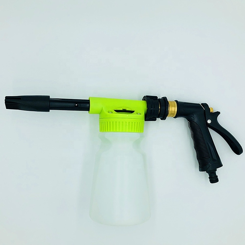 Foam cannon for garden hose, adjustment ratio dial foam gun, car wash soap spray foamer green