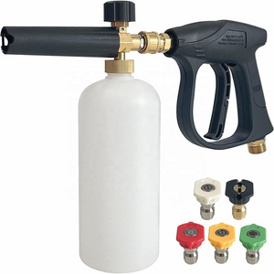 Snow Foam Lance and Foam for Pressure Washer with 1/4'' Quick Connector and 1L Bottle, 3000psi