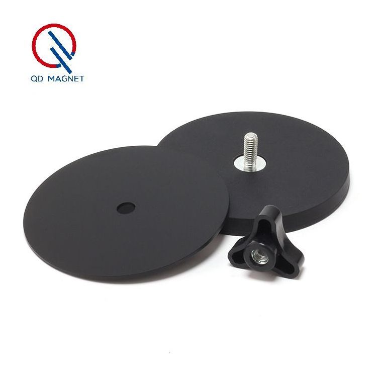 Strong Rubber coated magnet with screw and nut cap Advertising panel Billboard magnetic Holder