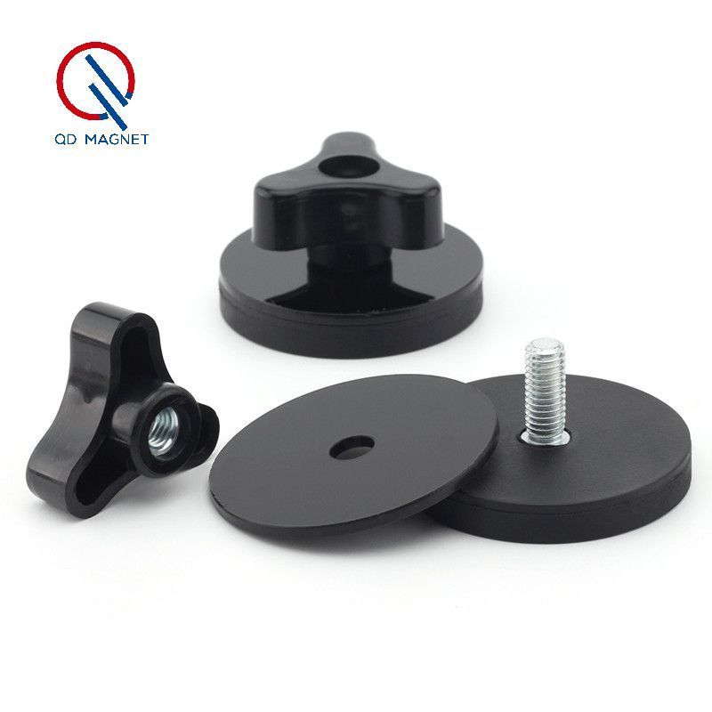 Strong Rubber coated magnet with screw and nut cap Advertising panel Billboard magnetic Holder