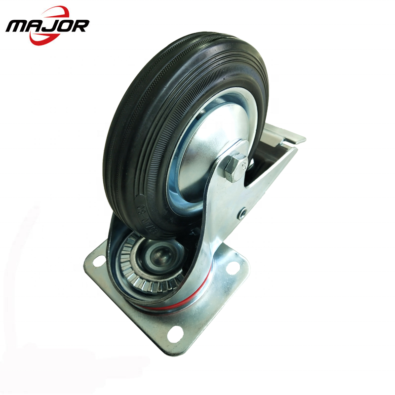 4 inch-10 inch solid rubber caster wheel scaffolding adjustable caster wheel for  trailer platform