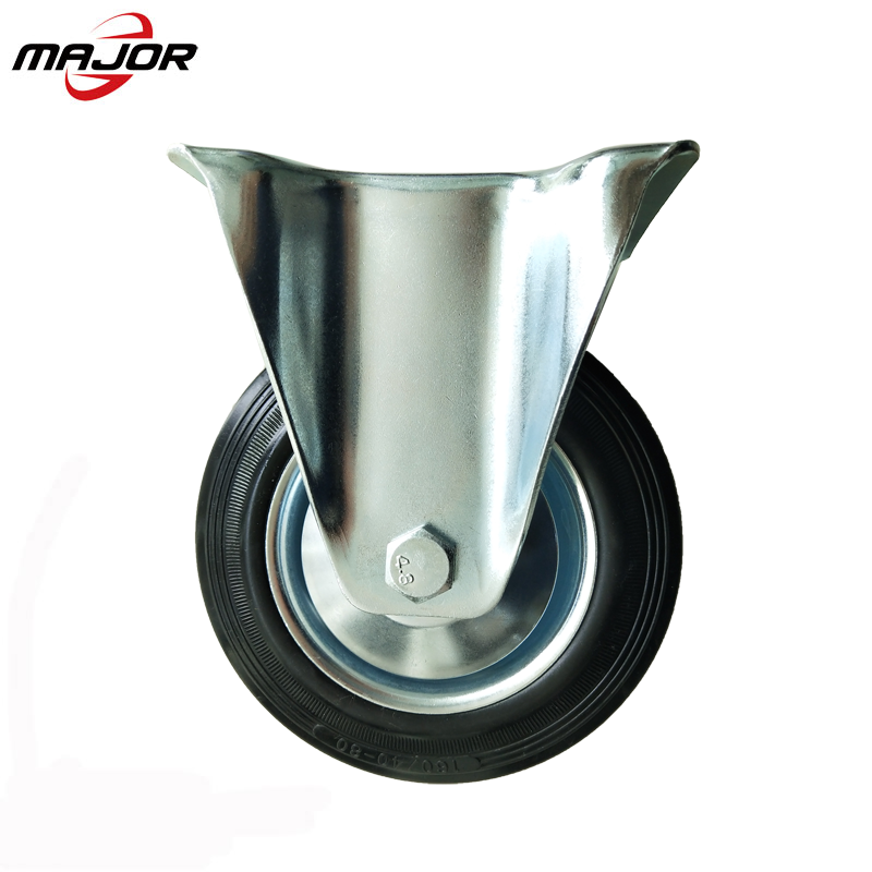 High quality multi-sizes solid rubber anti-puncture tire heavy duty swivel caster wheel