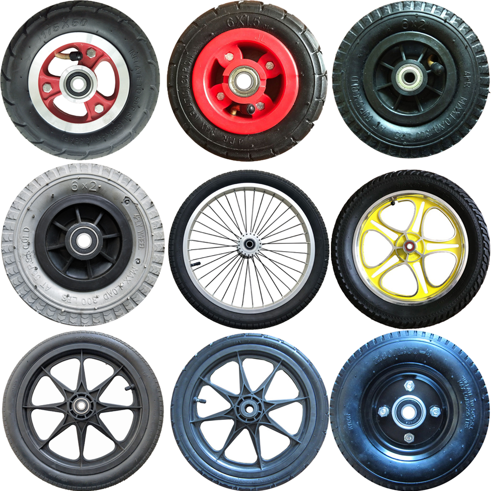 Pneumatic rubber wheel  5 6 7 8 9 10 11 inch for lawn and golf cart inflatable bike tires with 5inch 6inch 7inch 8inch 10inch