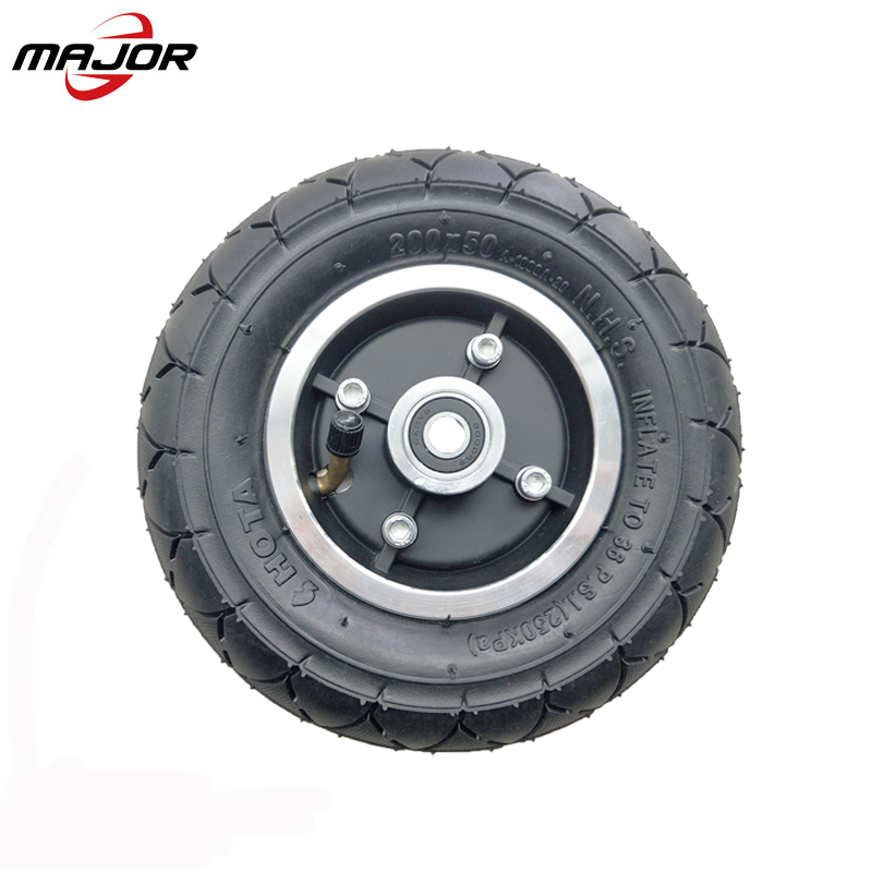 200x50mm pneumatic rubber wheels with drum brake shoe for motorcycle ATV scooter