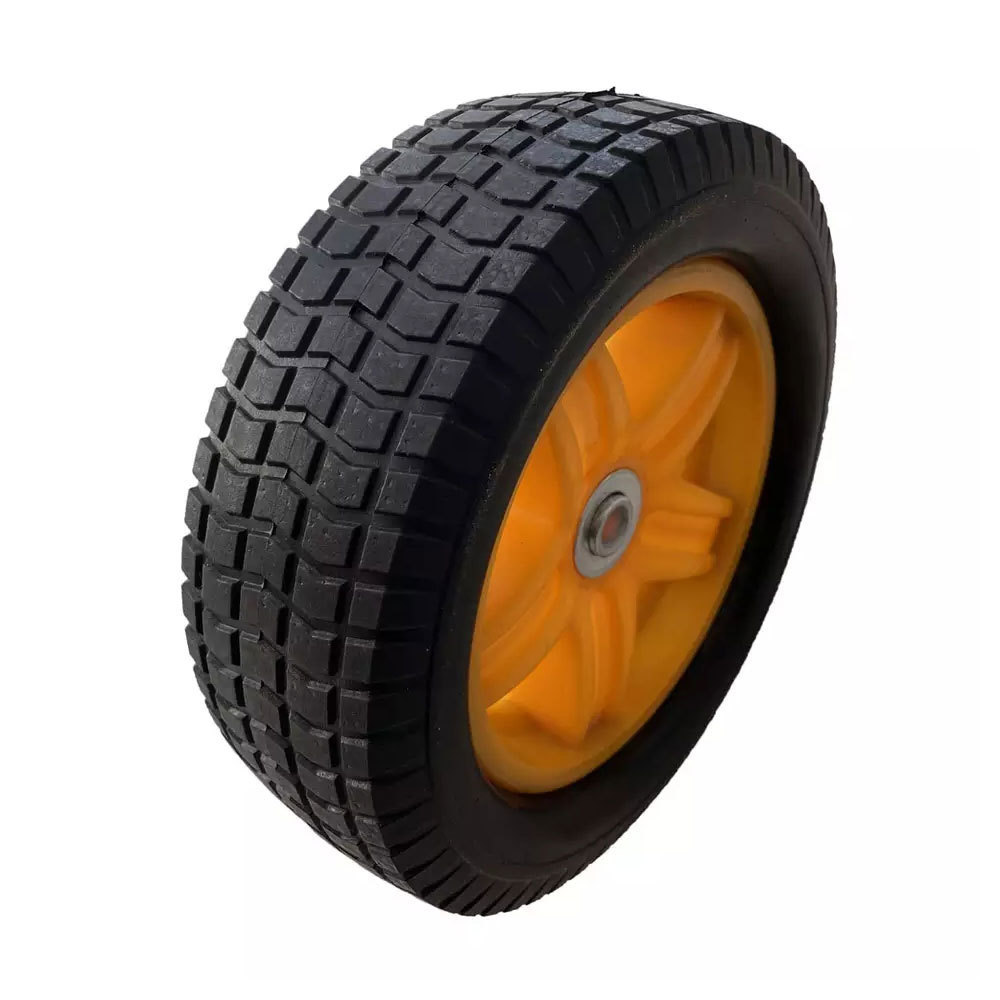 10 inch rubber solid wheel, wheelbarrow wheel, light cart tires with steel rim 300-4