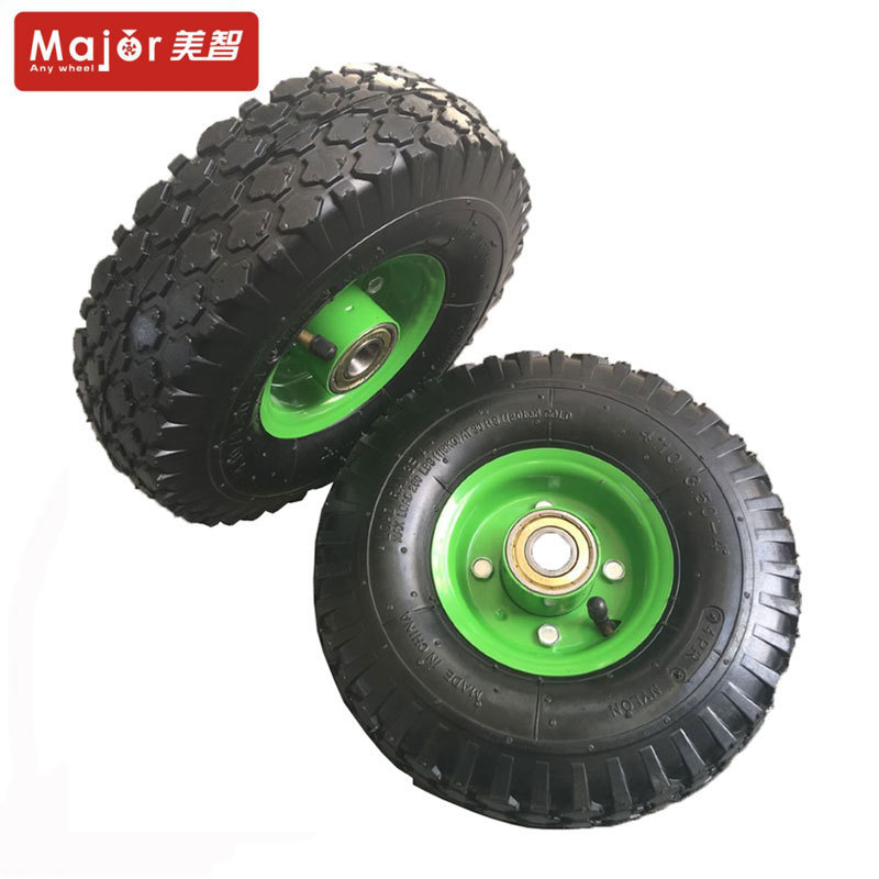 Heavy duty 10 inch pneumatic rubber  wheels  for  garden cart 4.10/3.50-4