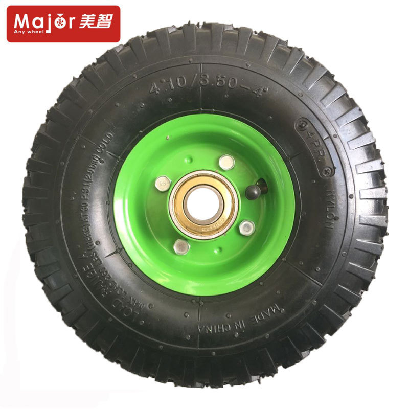 Heavy duty 10 inch pneumatic rubber  wheels  for  garden cart 4.10/3.50-4