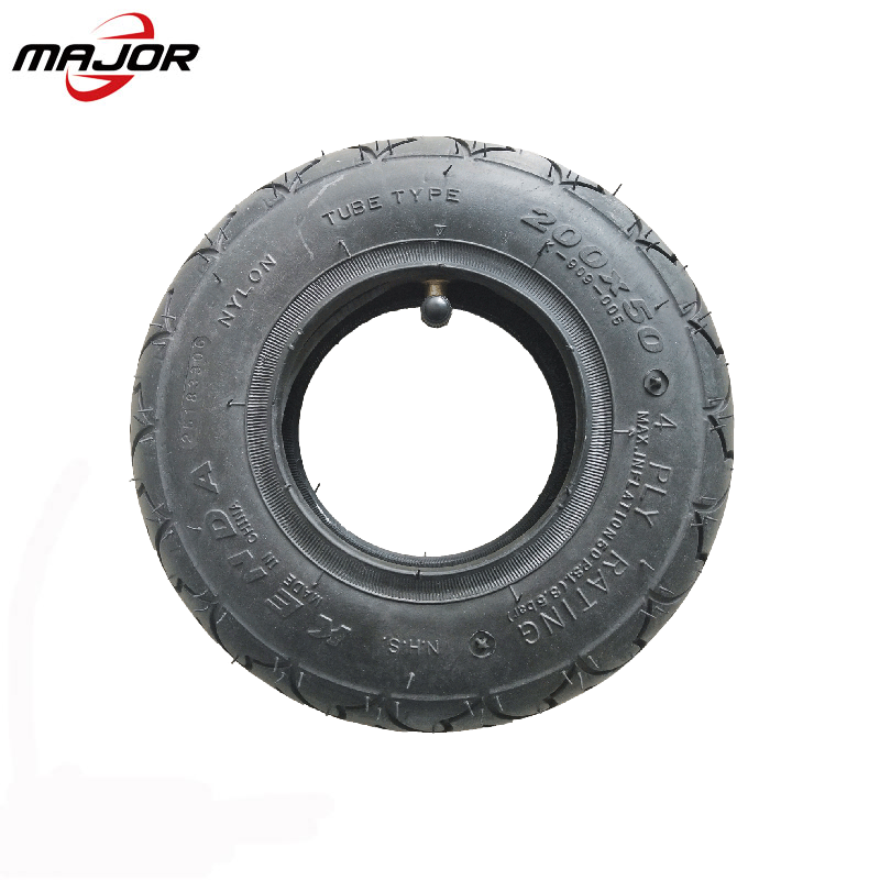 200 x 50 pneumatic rubber wheel inflatable tire for skateboard