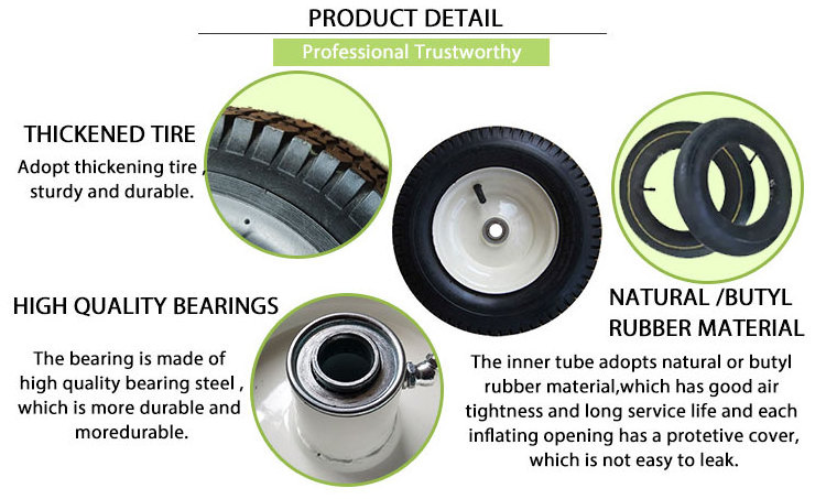 Manufacture sale 13 inch tractor tires rubber pneumatic 13x5.00-6 go kart wheels and tires for lawn mower