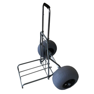 Foldable beach trolley cart beach trailer with balloon tires for fishing