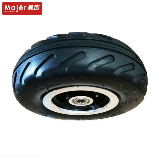 6x2 aluminium rim mountain board wheel pneumatic rubber tires air tyres