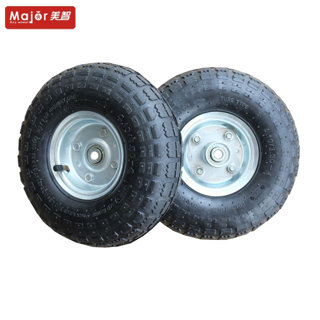 Good quality 10 inch  factory sell pneumatic rubber wheel air tire for hand truck 4.10/3.50-4