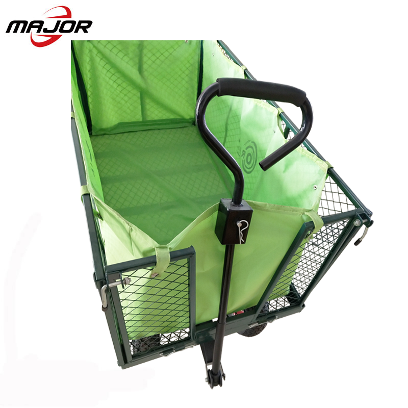 4 wheels utility outdoor planting mesh garden trolley tool cart