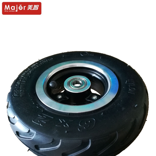 6x2 aluminium rim mountain board wheel pneumatic rubber tires air tyres